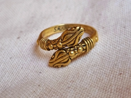 [PM-087] Ring Krafttier Schlange Messing