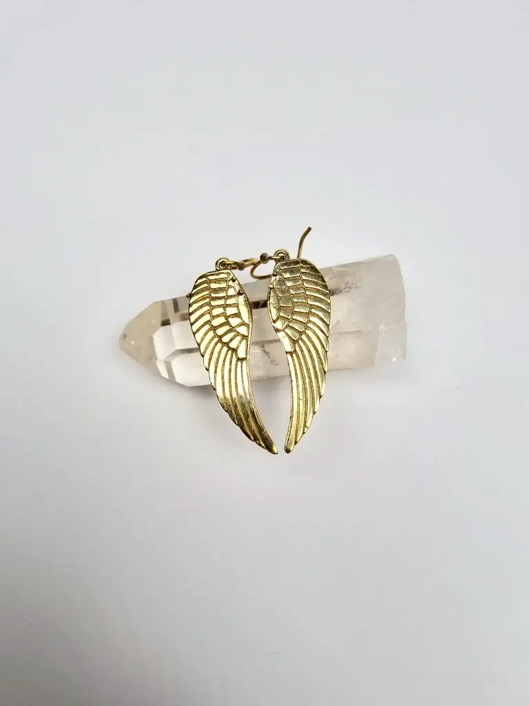 Engelflügel Ohrringe Messing